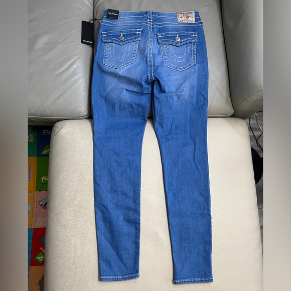 NWT - True Religion Women’s Jennie Curvy Mid Rise Super Skinny Jeans - Size 30 - Picture 7 of 11